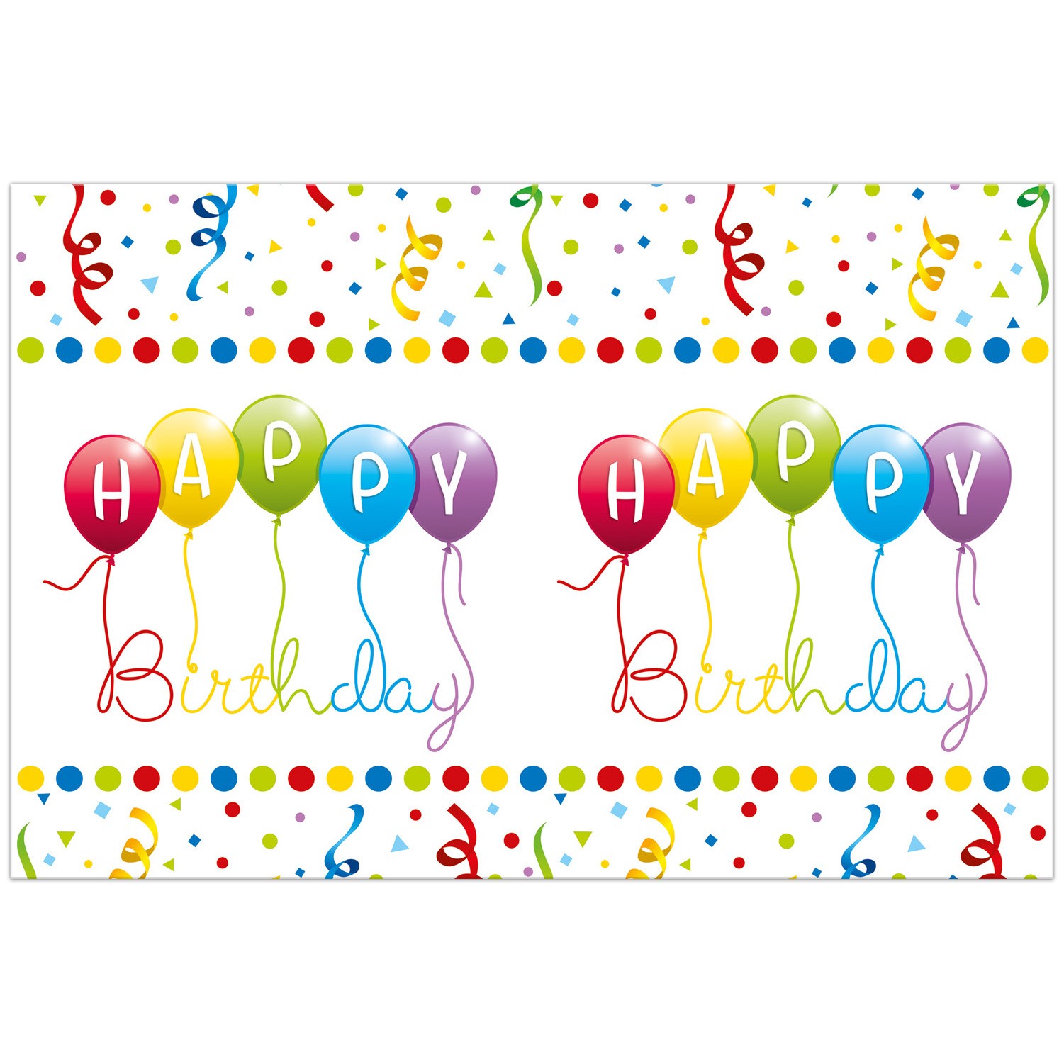 Парти Честит Рожден Ден и Балони - покривка 120см/180см