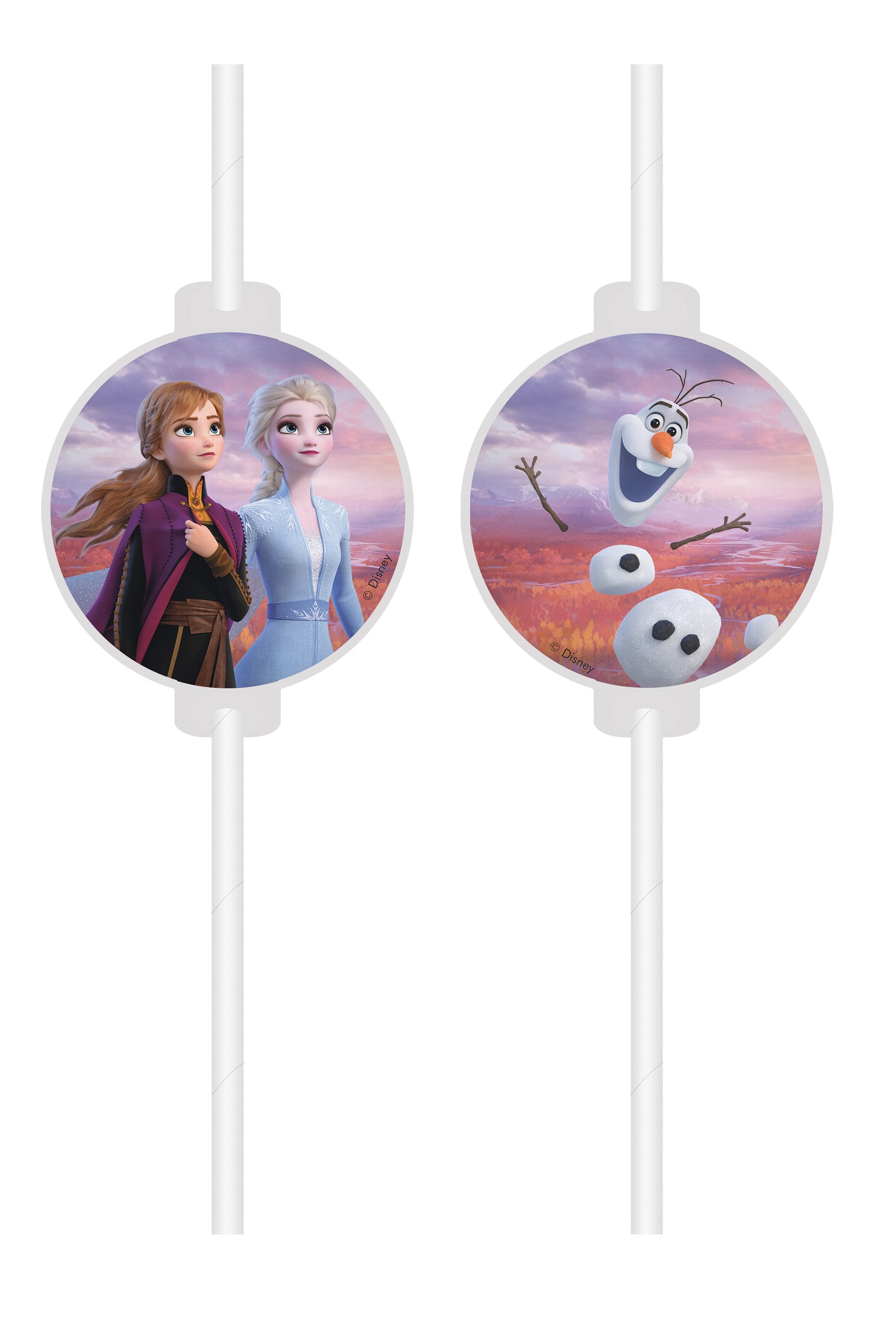 Замръзналото кралство 2 - сламки 4бр.