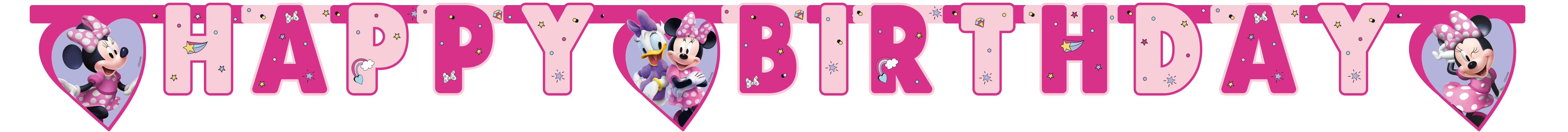 Мини Маус - банер Happy Birthday - 2м.