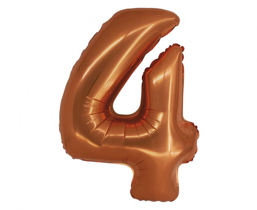 Фолиев балон - цифра 4 - мед - 76см