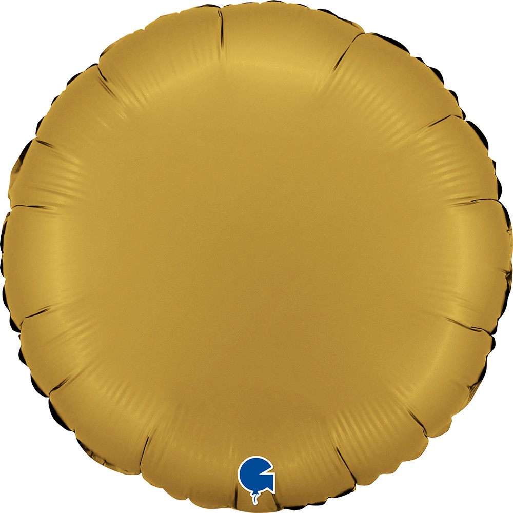 Фолиев балон - Кръг  -  сатен злато- 18''/45 см