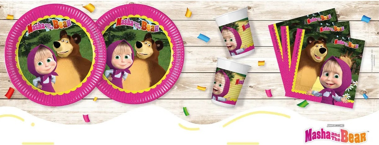 Maша и мечока - покани 6бр.