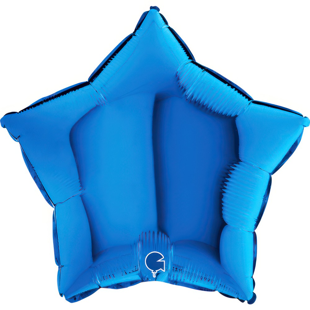 Фолиев балон -  Звезда - син - 18''/45 см