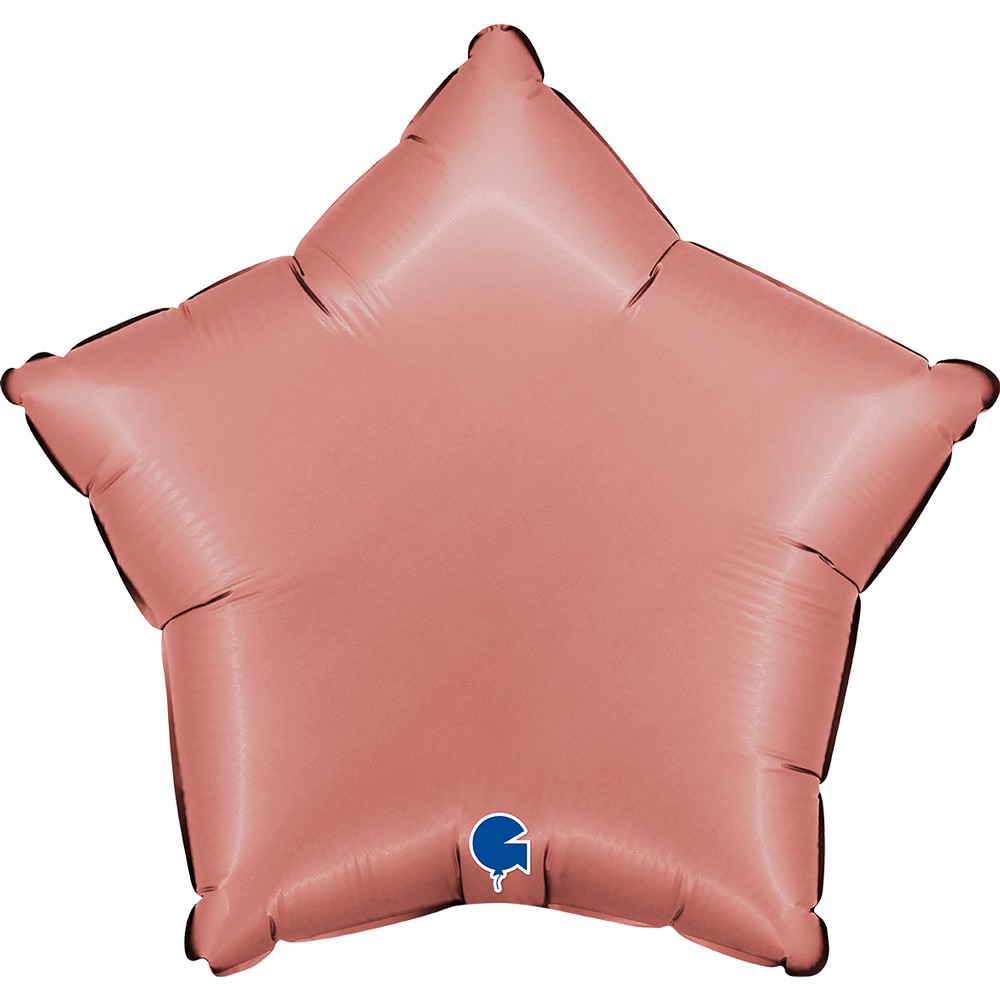 Фолиев балон -  Звезда - сатен розово злато- 18''/45 см